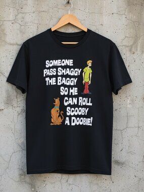 Pass The Baggy Funny Retro Cartoon Stoner Humor Graphic Tee